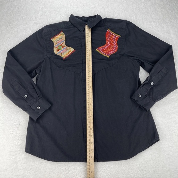 VTG Gerard By Pege Shirt Womens Small Southwest Aztec Long Sleeve Western Cowboy - Picture 11 of 12